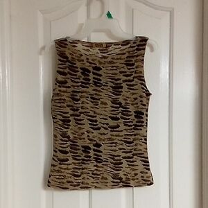 Chic Animal Print Sleeveless Tank Top